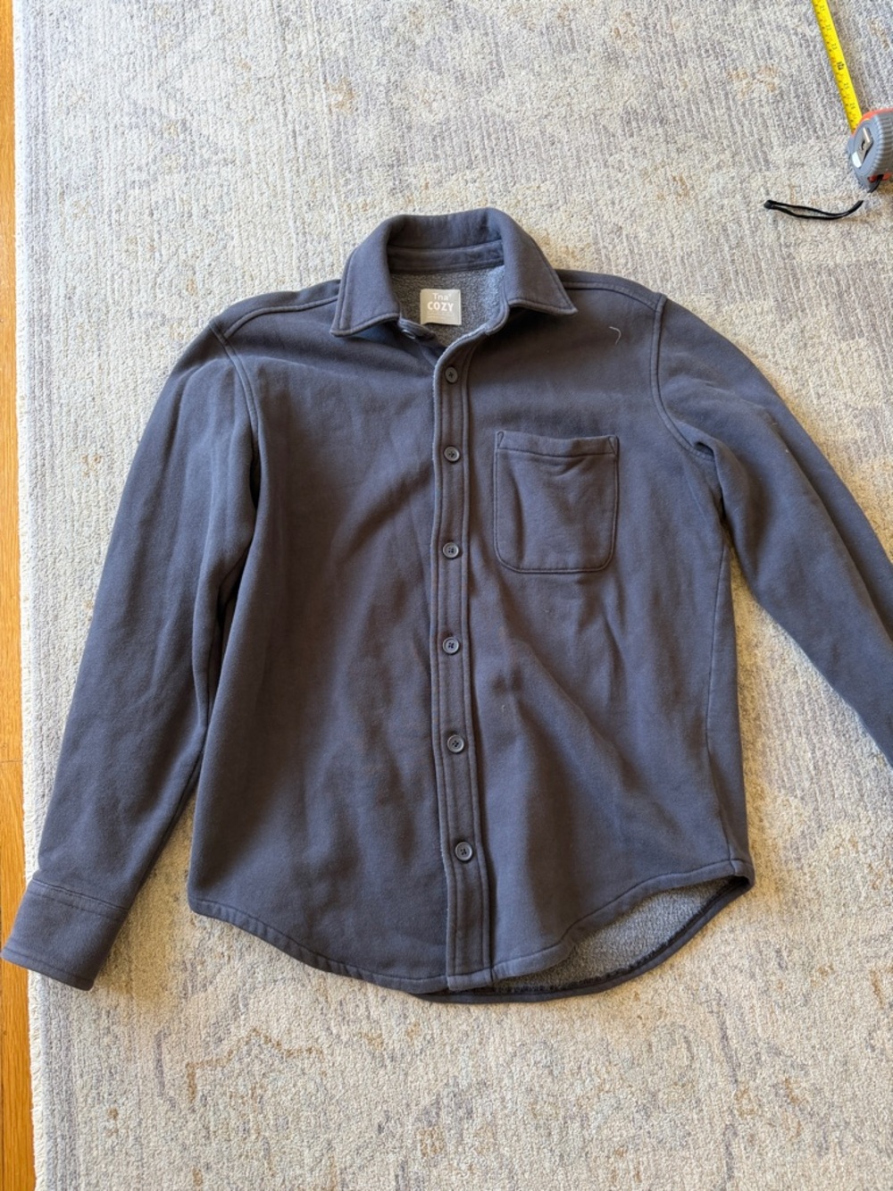 TNA Women’s Button-Up Fleece Shirt Jacket - Charcoal Gray